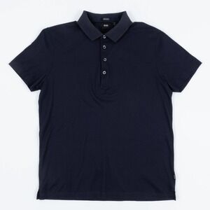 Hugo Boss Regular Fit Mercerised-Cotton Polo Shirt Men's Medium
